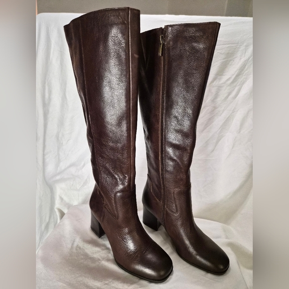 Franco Sarto Anberlin Brown Knee-High Women's Boots - Picture 4 of 14